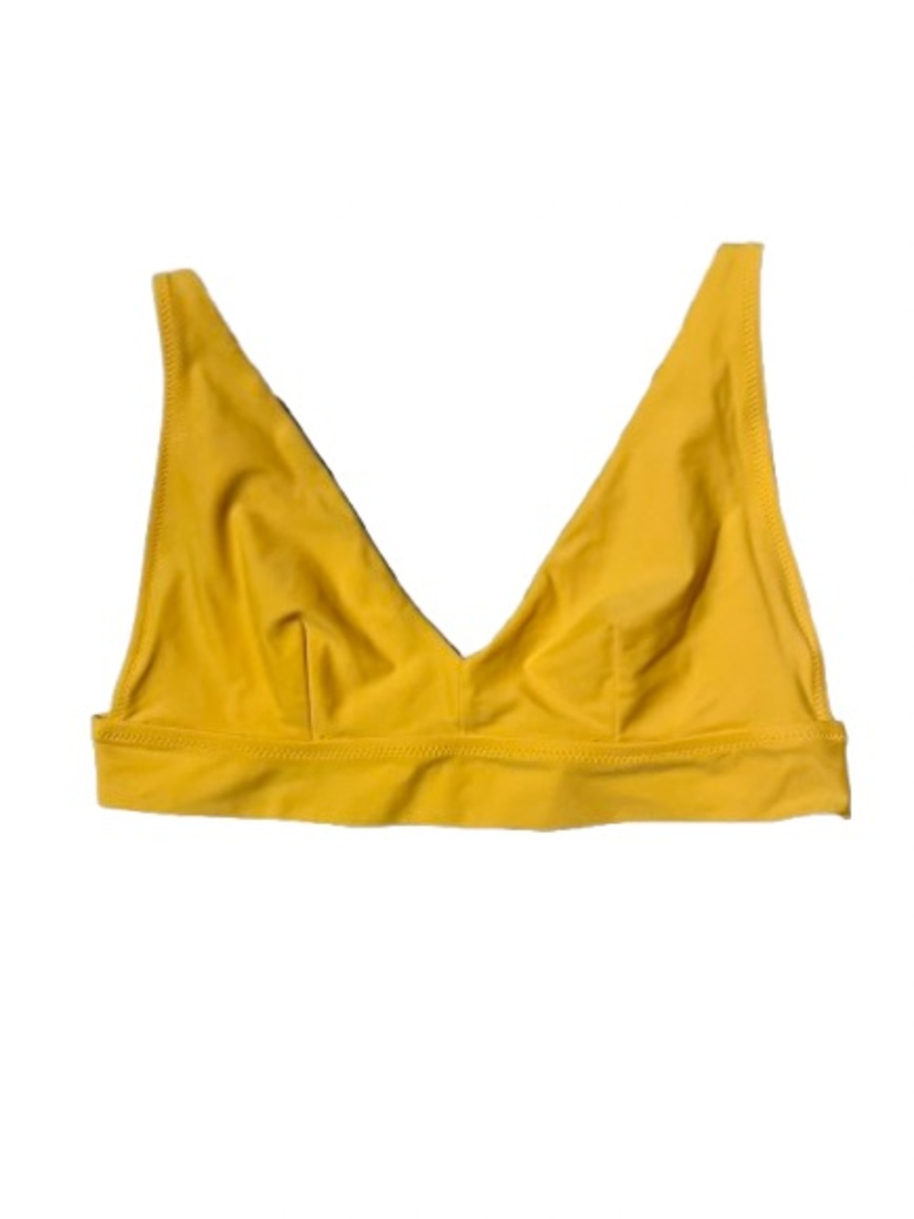 Aerie Scoop Women's Mustard Yellow V-Neck Swim Top Size Medium